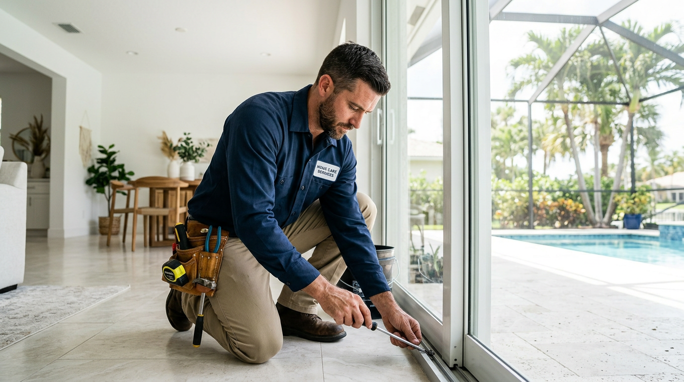 Delray Beach Monthly Home Maintenance Checklist: Season by Season Professional handyman working on a home repair in Delray Beach, Palm Beach County home