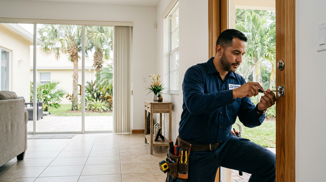 West Palm Beach Home Closing Checklist & Prep Costs (2026) Professional handyman working on a home repair in West Palm Beach, Palm Beach County home
