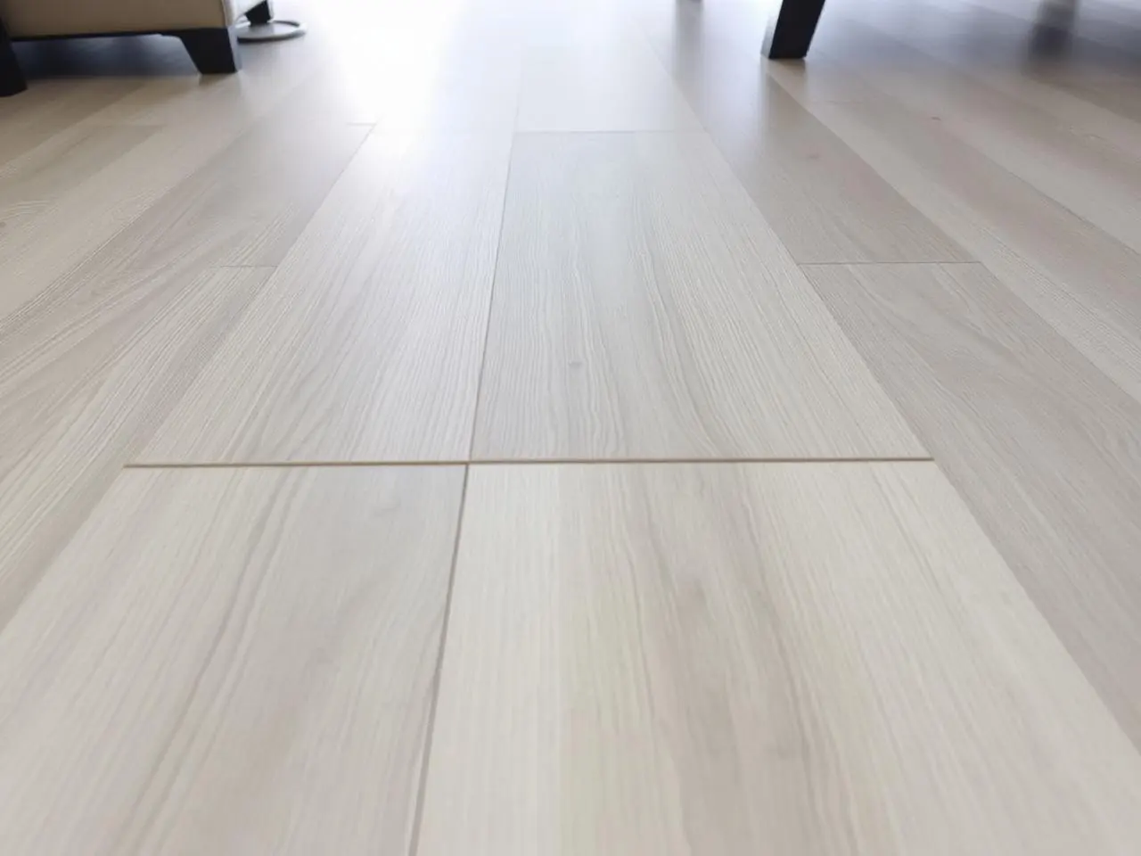 Porcelain plank floor tile repair in West Palm Beach home with seamlessly replaced wood-look tile
